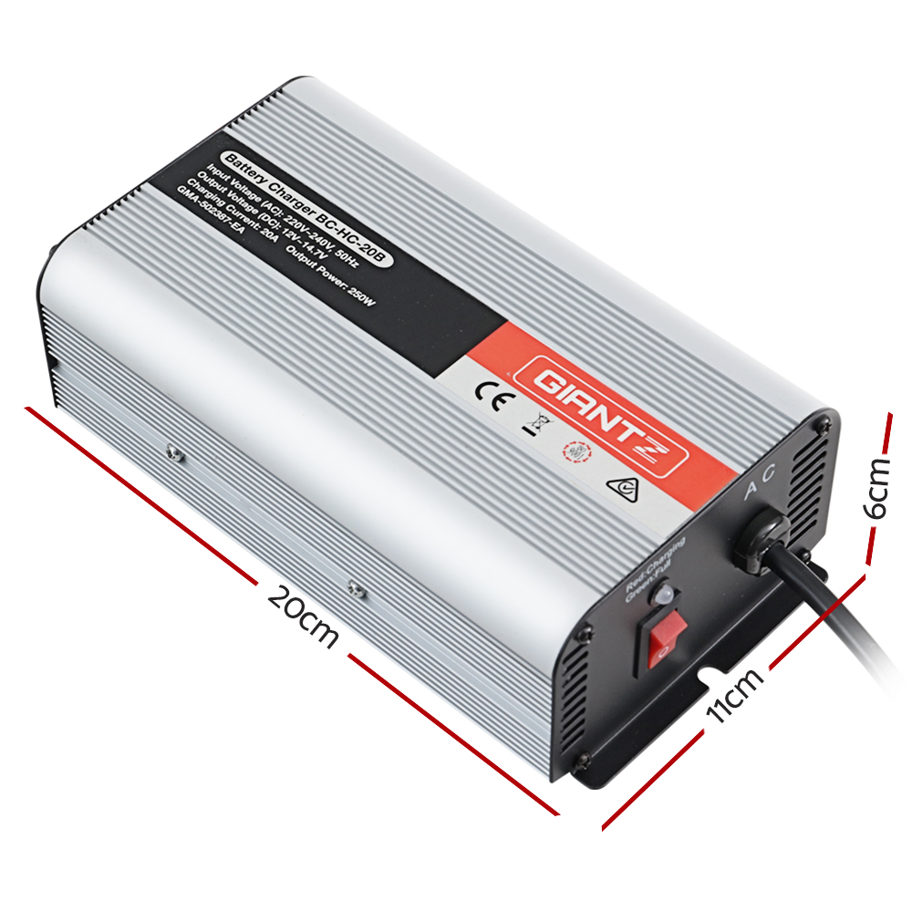 Giantz 12V 20A Car Battery Charger Inverter 20 Amp ATV 4WD Boat Caravan - Image 2