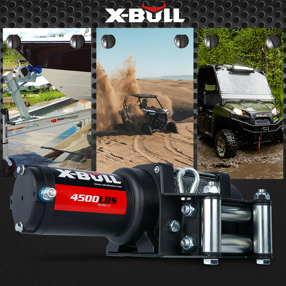 X-BULL Electric Winch 4500LBS/2041KG Steel Cable Wireless Remote Boat ATV 4WD - Image 2