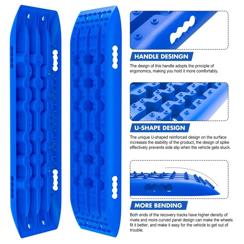 X-BULL Recovery tracks Sand tracks 2pcs Sand / Snow / Mud 10T 4WD Gen 2.0 - blue - Image 2