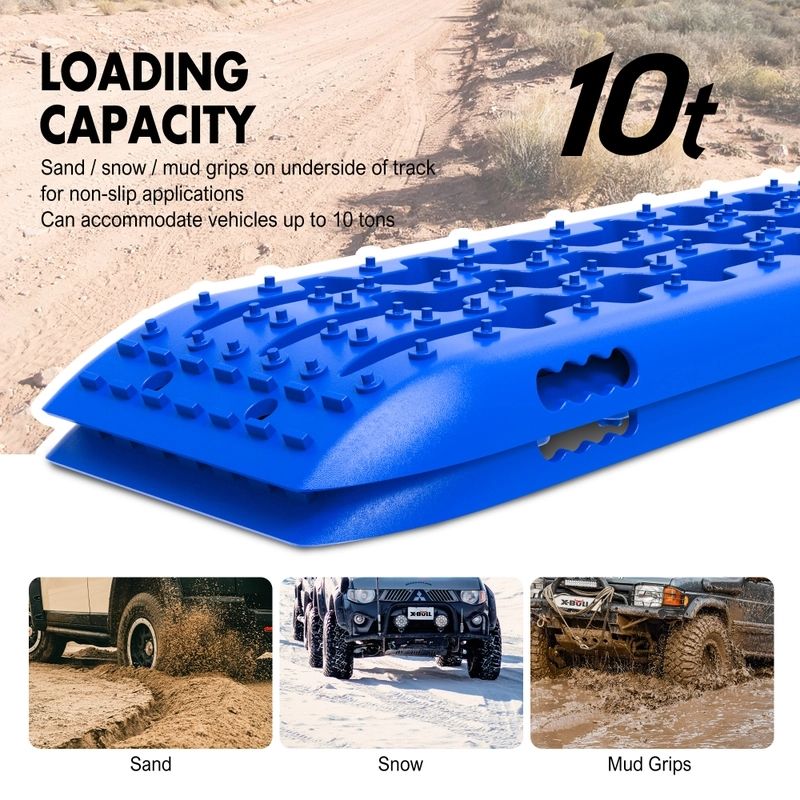 X-BULL Recovery tracks Sand tracks 2pcs Sand / Snow / Mud 10T 4WD Gen 2.0 - blue - Image 3