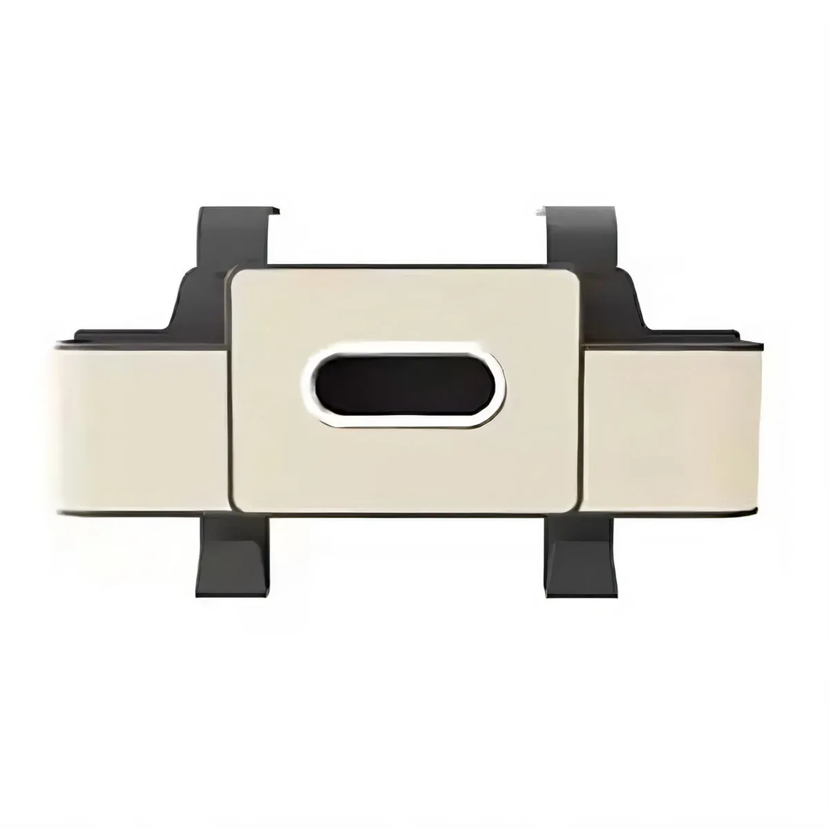 Vehicle Backrest Storage Box Multifunctional Organizer with Tissue and Cup Holders - Beige