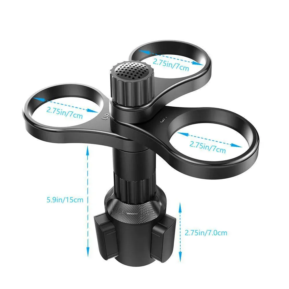 Car Multi Cup Holder Mug Holder Vehicle Drink Holder Organiser for Travel Use - Image 3
