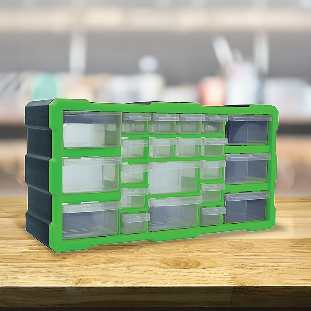 22 Multi Drawer Parts Storage Cabinet Unit Organiser Home Garage Tool Box - Image 2