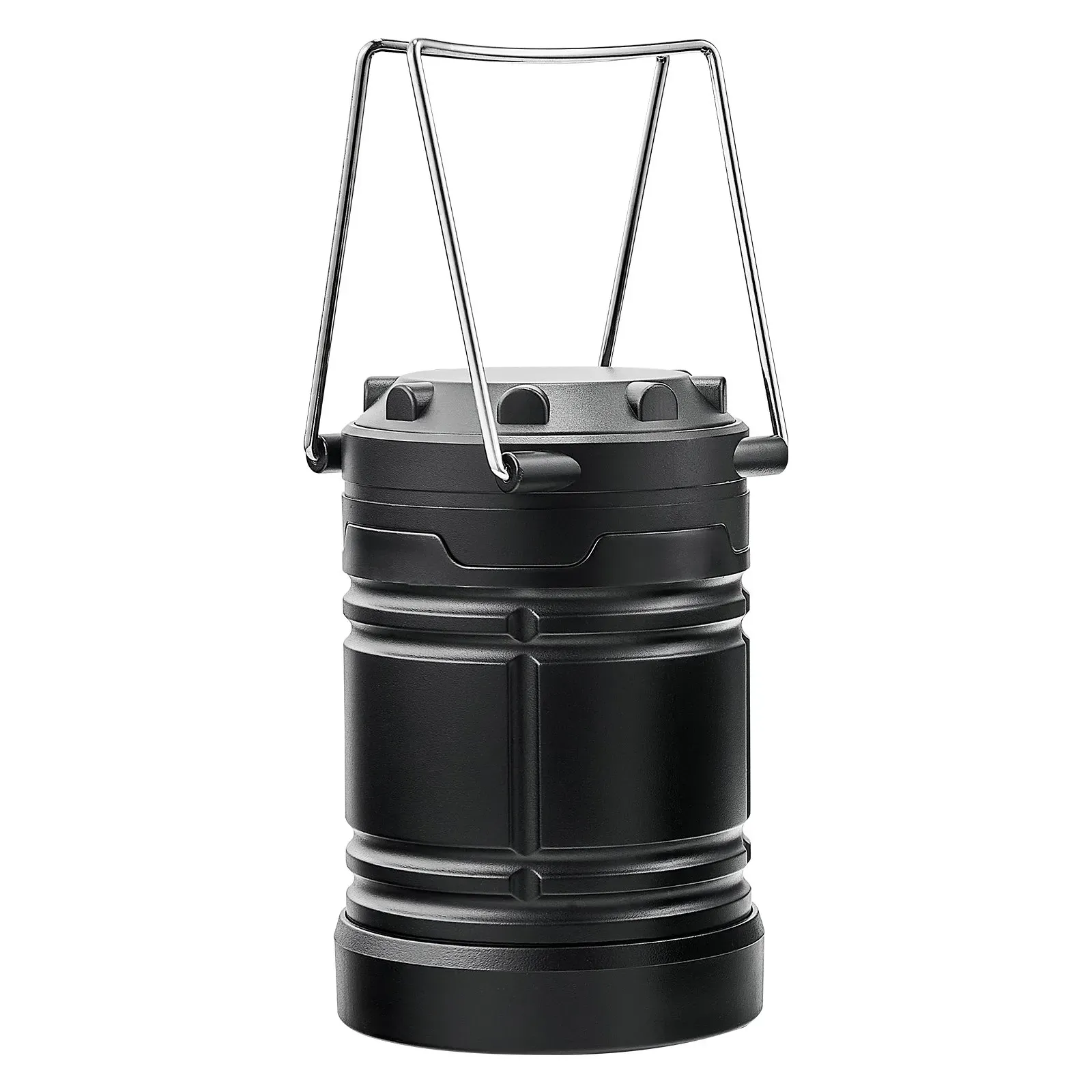 LED Camping Lanterns, 4 Pack, Magnetic Base, Battery Powered Lights, Lightweight Hanging Collapsible Lights, Black - Image 2